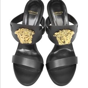 Black Versace Medusa Heels
